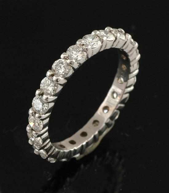 Appraisal: A diamond eternity ring The full circle set with twenty