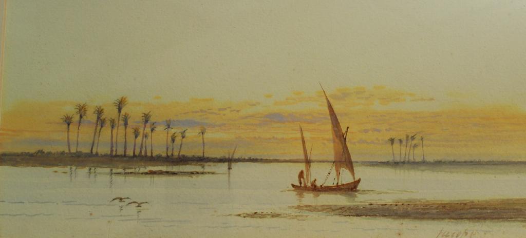 Appraisal: JACOPE th th CENTURY THE NILE AT SUNSET signed lower