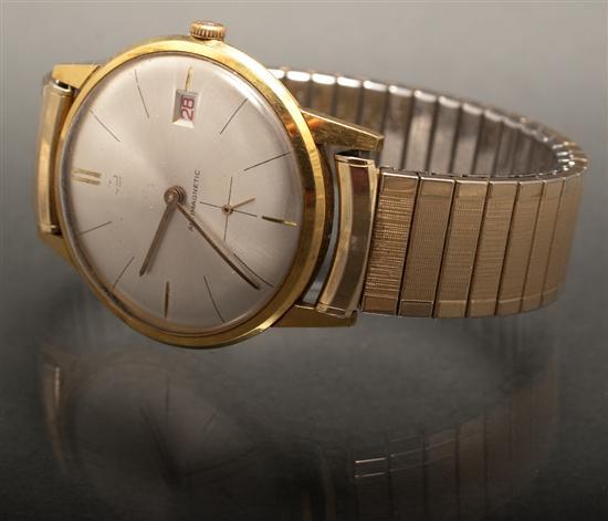 Appraisal: Gentleman's Omega K yellow gold wrist watch with a Speidel