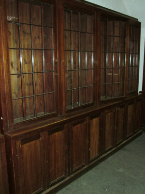 Appraisal: A mahogany four section bookcase mid th century of large