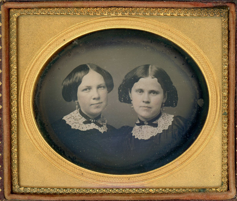 Appraisal: LADIES COUPLES DAGUERREOTYPES All are daguerreotypes Horizontal sixth plate of