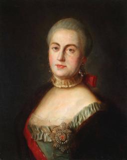 Appraisal: PORTRAIT OF CATHERINE THE GREAT OIL ON CANVAS Follower of