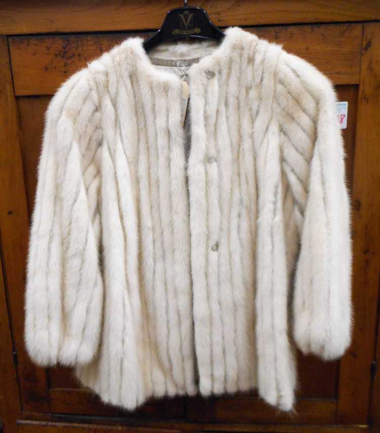 Appraisal: LADY'S MINK COAT white fur with two exterior pockets fully