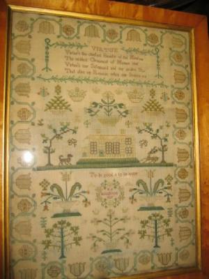 Appraisal: A GEORGE IV SAMPLER worked by M A Houghton depicting