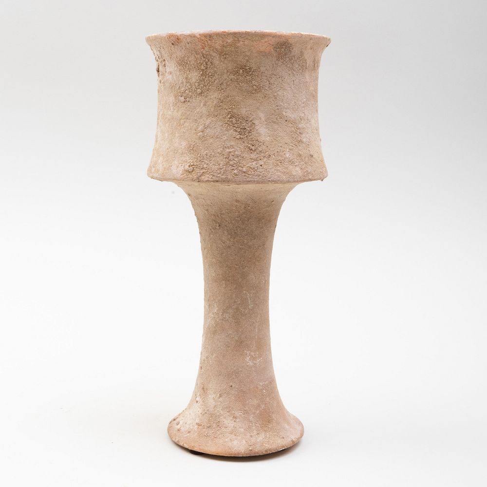 Appraisal: Tall Bactrian Alabaster Stemmed Chalice x in diam Property from