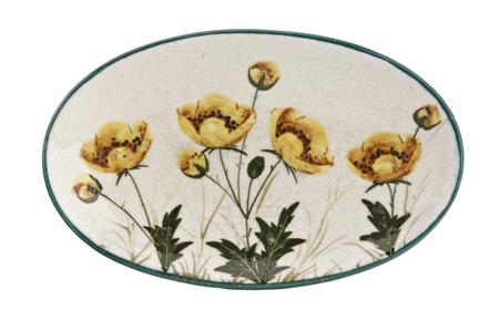 Appraisal: WEMYSS OVAL PIN TRAY EARLY TH CENTURY decorated with buttercups