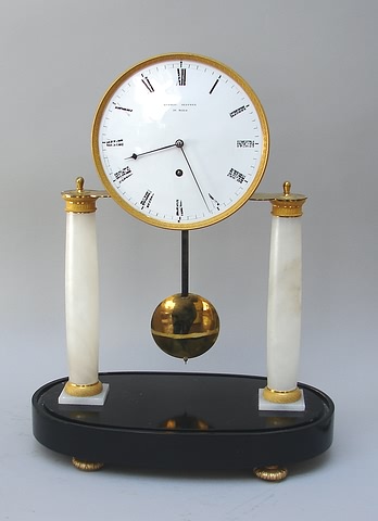 Appraisal: Austrian day time only early silk thread suspension porcelain dial