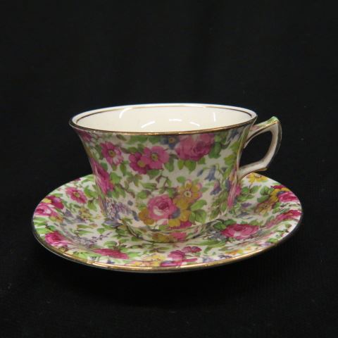 Appraisal: Summertime Chintz Cups Saucers excellent