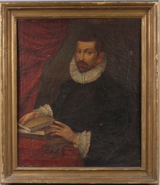 Appraisal: th- th Century English portrait of gentleman with book o