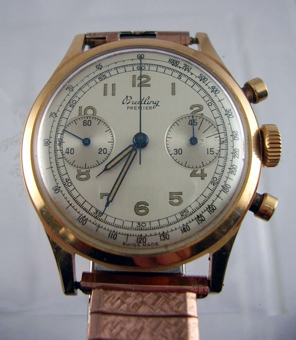 Appraisal: Breitling Premier chronograph wristwatch dial marked Breitling Premier Swiss Made