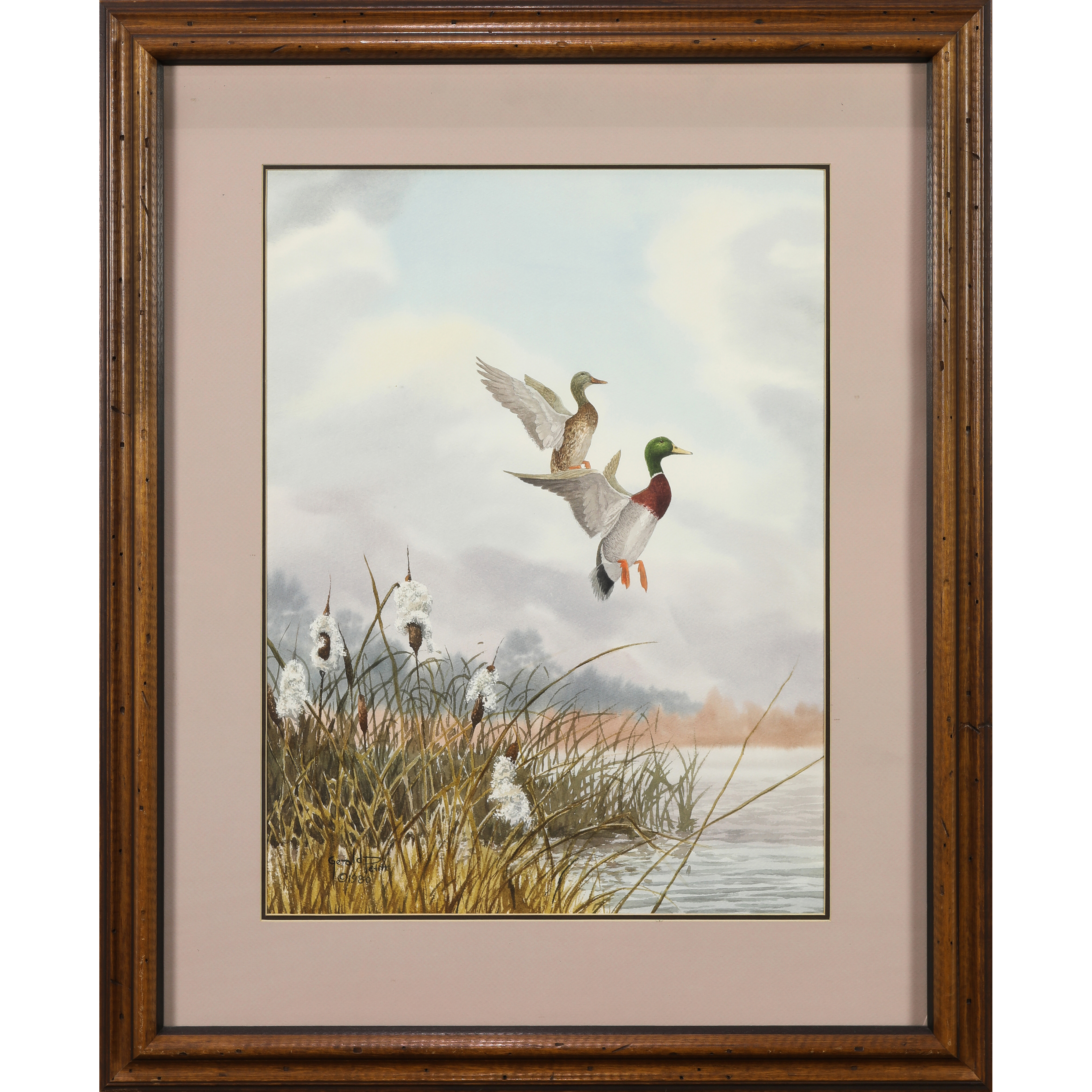 Appraisal: WATERCOLOR GERALD PETITT Gerald Petitt American - Mallards in Flight