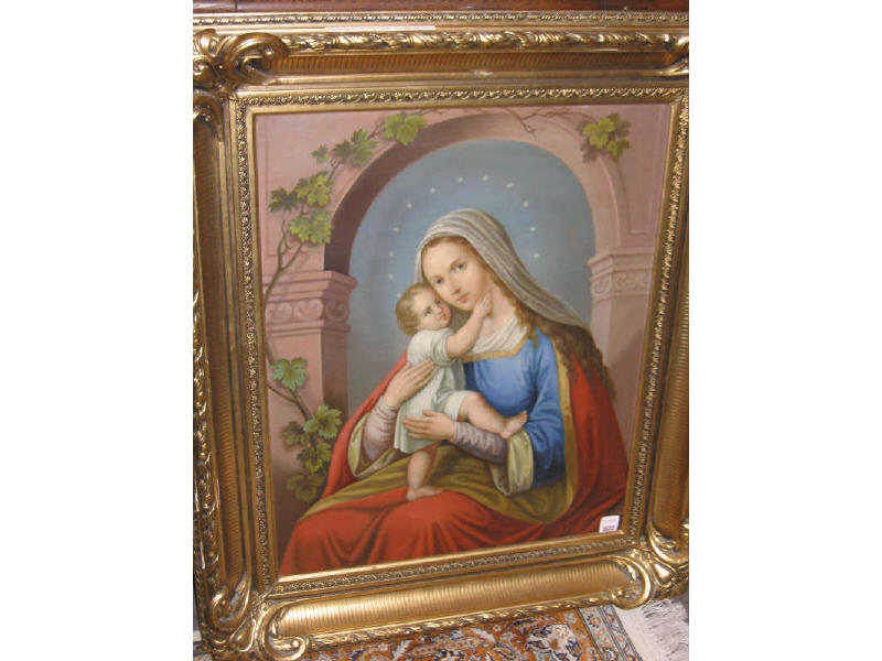 Appraisal: LATE TH - EARLY TH CENTURY MADONNA AND CHILD oil