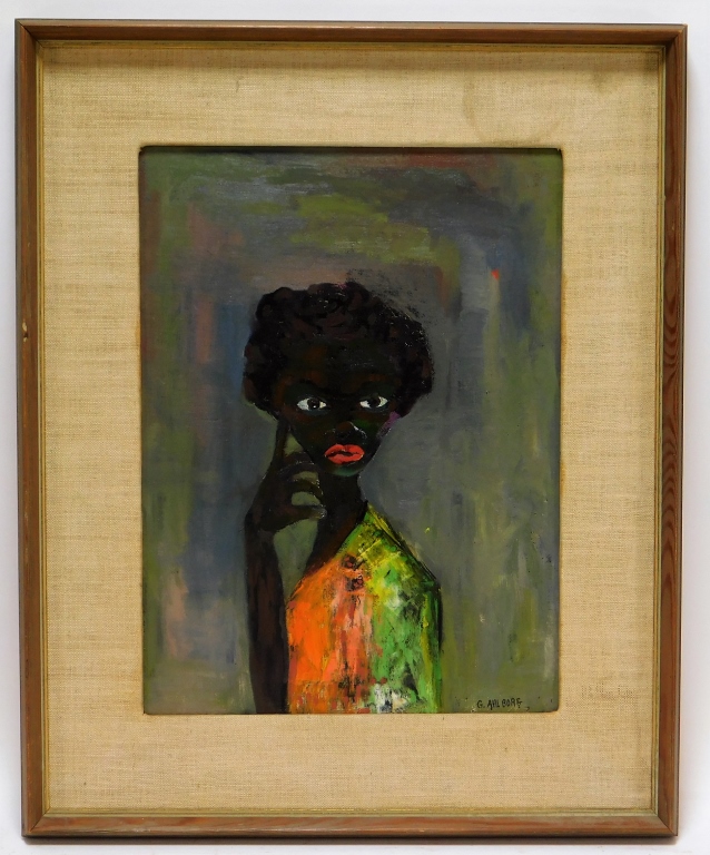 Appraisal: GRACE AHLBORG MODERN PORTRAIT OF AN AFRICAN WOMAN Rhode Island