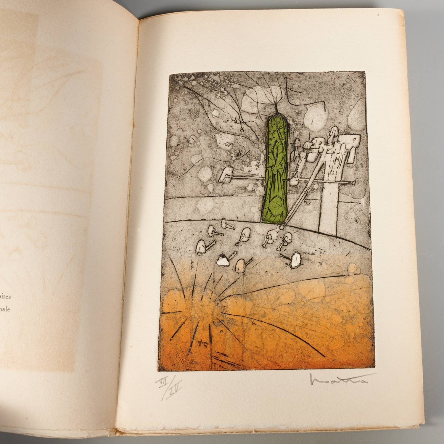 Appraisal: MATTA TERRES NOUVELLES LE COEUR SIGNED ETCHINGS Roberto Matta Terres