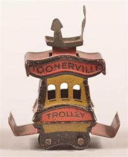 Appraisal: Toonerville Trolley Cracker Jack Tin Lithograph Penny Toy Toonerville Trolley