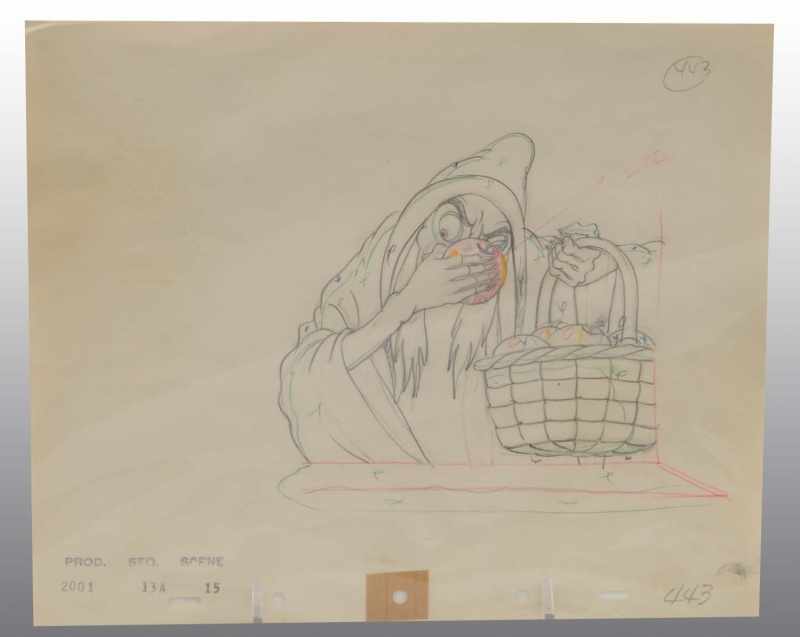 Appraisal: Old Witch Production Drawing Description Circa Very large image of