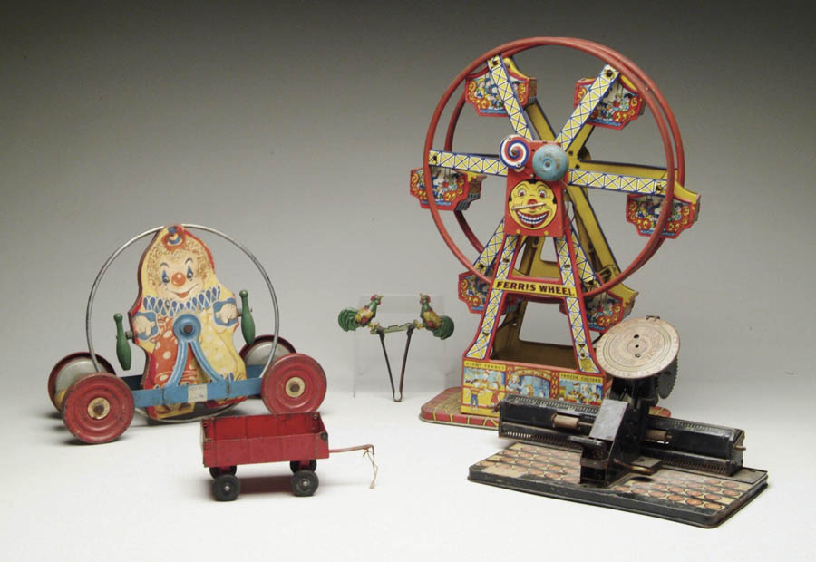 Appraisal: MISC LOT OF TOYS Lot includes Chein Hercules Ferris Wheel