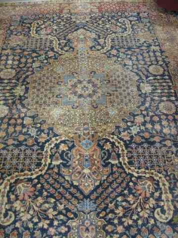 Appraisal: Tabriz Persian Handmade Rug antique elaborate center medallion with floral