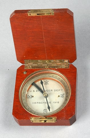 Appraisal: US Engineer Dept Compass in Wooden Case Dated made by