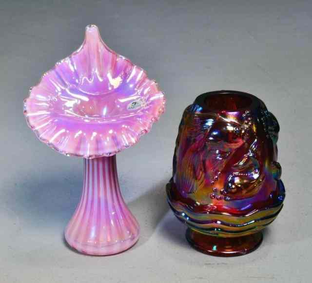 Appraisal: Pieces Fenton Art Glass One SignedTo include a Jack in