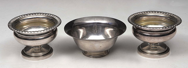 Appraisal: A SILVER BOWL with flared rim by William Comyns Sons