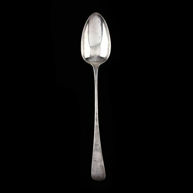 Appraisal: GEORGE III SILVER STUFFING SPOON MARK OF PETER AND WILLIAM