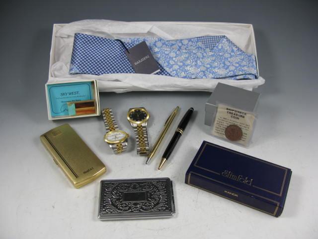 Appraisal: Group of Gentleman's Accessories including a Gallieni tie a silver