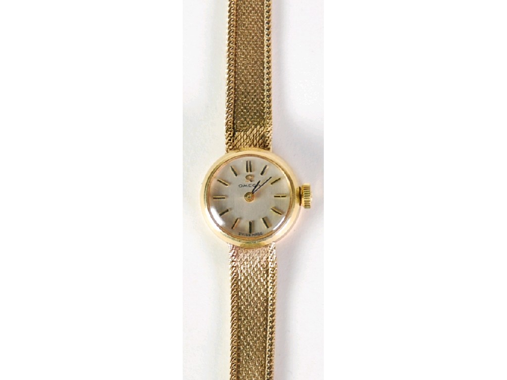 Appraisal: LADY'S OMEGA ct GOLD WRIST WATCH with small circular silvered