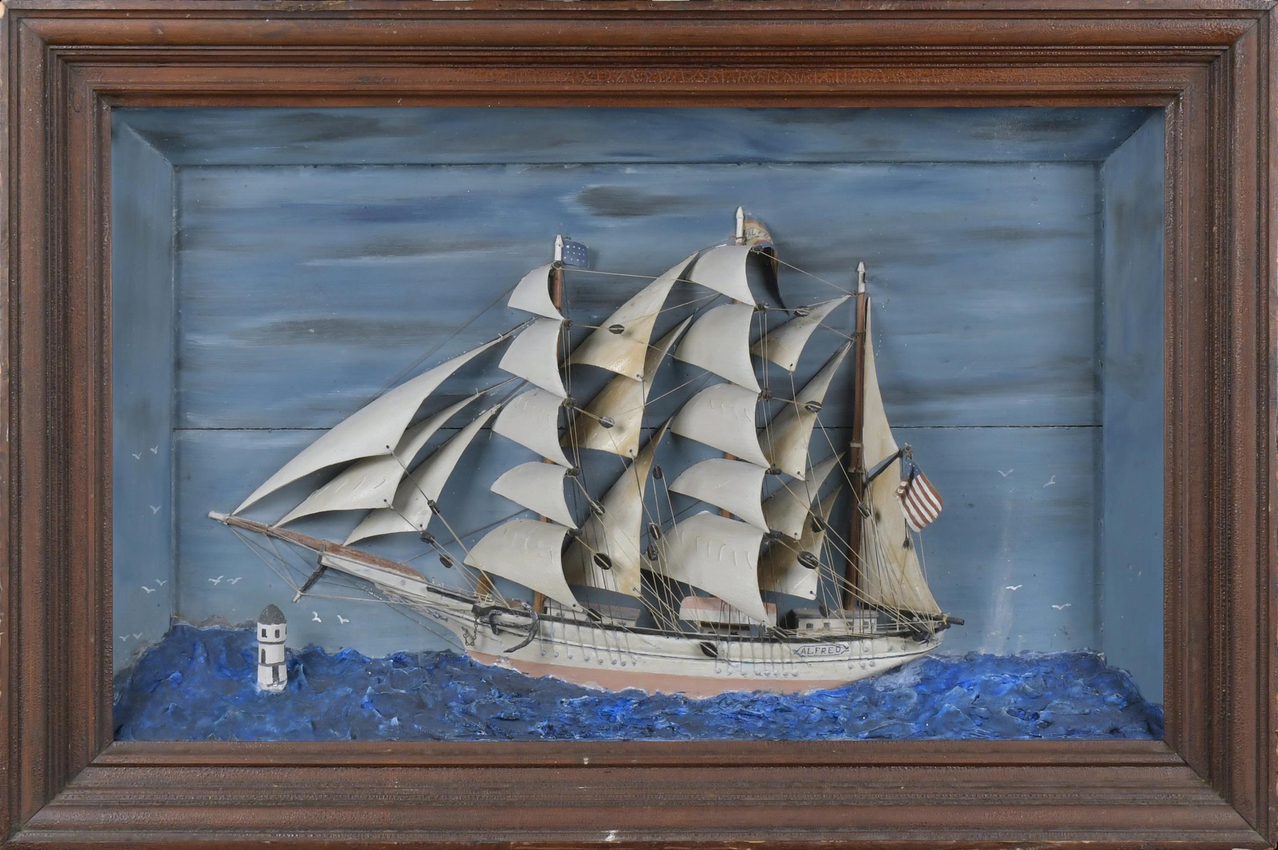 Appraisal: GOOD TH C SHIP DIORAMA ALFRED A fine large size