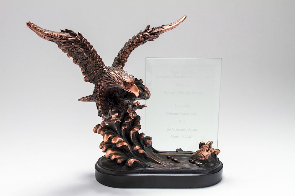 Appraisal: Miriam Colon NYC Award Eagle Composite Sculpture New York City