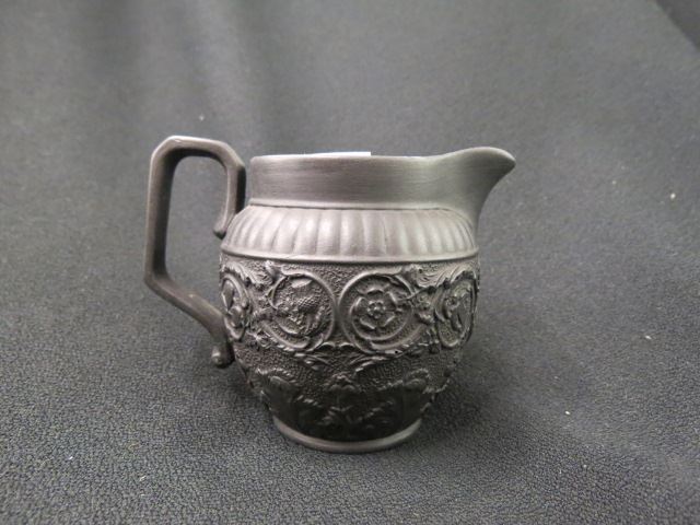 Appraisal: Wedgwood Basalt Creamer thistles clovers and more excellent