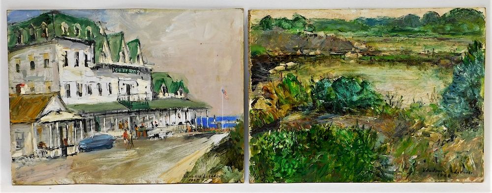 Appraisal: PR Vladimir Lebedev Block Island Paintings PR Vladimir Lebedev Block