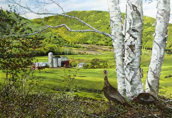 Appraisal: Mary Barrett Brown American b Autumn Landscape with Barn and