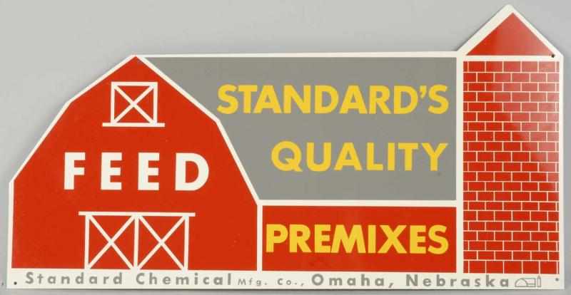 Appraisal: Tin Standard's Quality Feed Sign Description Nice die-cut design New