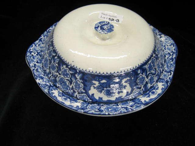 Appraisal: Flow Blue Ironstone Covered Round Server diameter