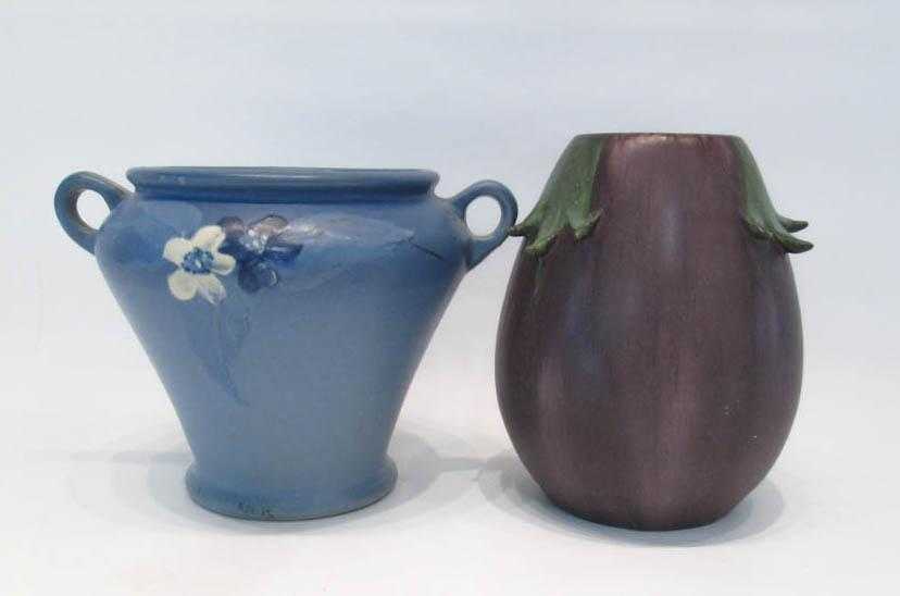 Appraisal: TWO AMERICAN ART POTTERY VASES the first by Ephraim in