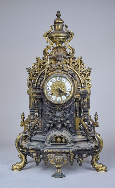 Appraisal: Franz Hermle Louis XV Style Gilt Bronze Clock German Louis