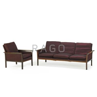 Appraisal: HANS OLSEN VATNE MOBLER Sofa and chair Condition Report