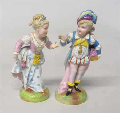 Appraisal: Pair of French Levy Co porcelain figures late th century