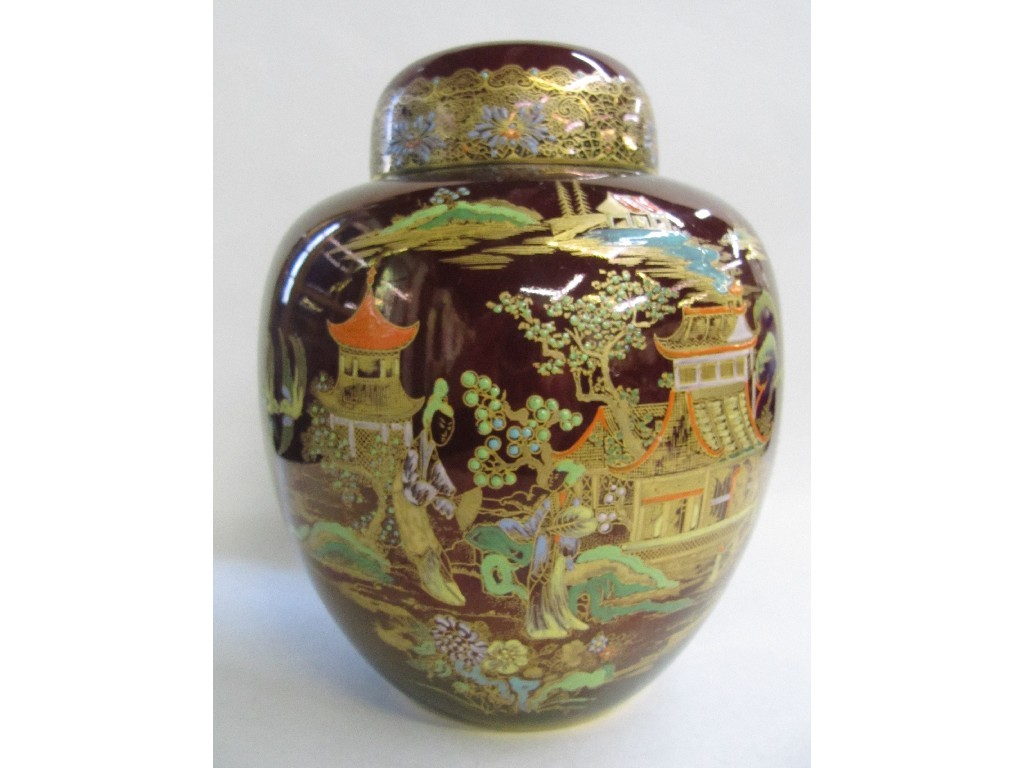 Appraisal: Carlton Ware Rouge Royale 'New Mikado' ginger jar