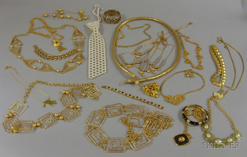 Appraisal: Group of Assorted Modern and Designer Goldtone and Other Costume