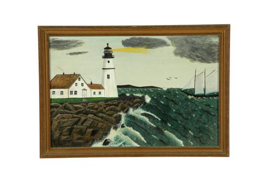 Appraisal: COASTAL SCENE AMERICAN SCHOOL EARLY TH CENTURY Oil on board