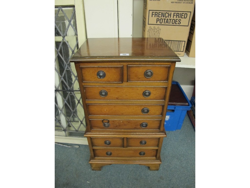 Appraisal: Small reproduction tallboy chest