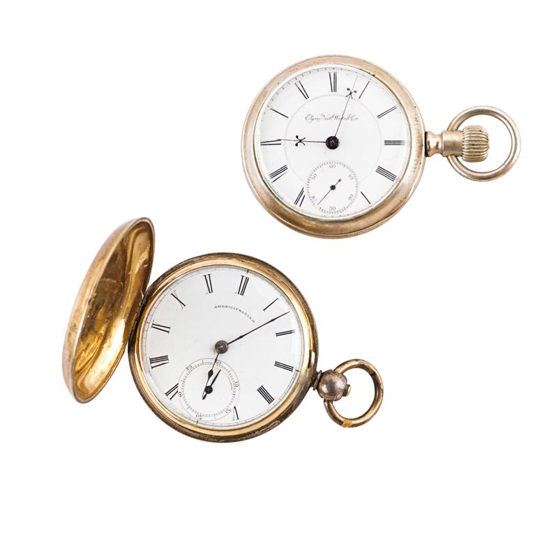 Appraisal: AMERICAN WATCH CO AND ELGIN POCKET WATCHES American Watch Co