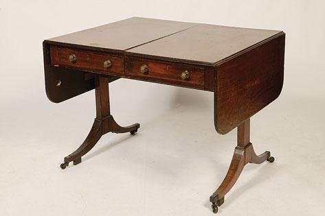 Appraisal: A LATE GEORGE III MAHOGANY SOFA TABLE the rectangular top