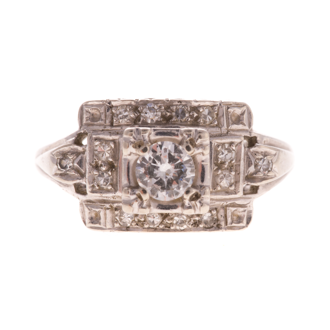 Appraisal: A Lady's Art Deco Diamond Ring in K K white