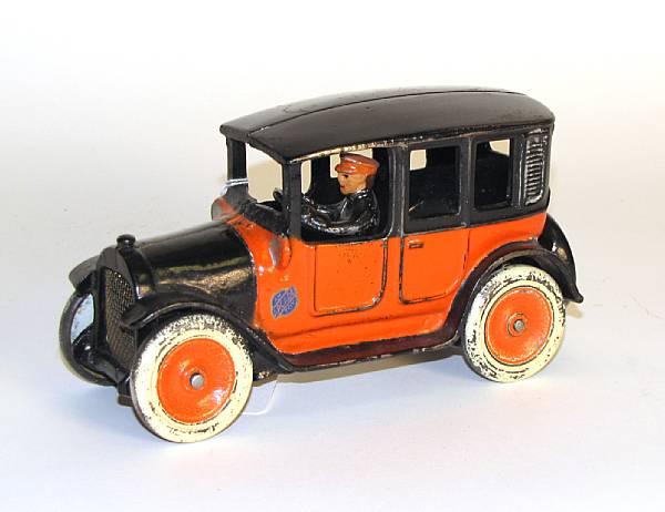 Appraisal: Arcade Taxi Cab Cast Iron Arcade Tax in orange and