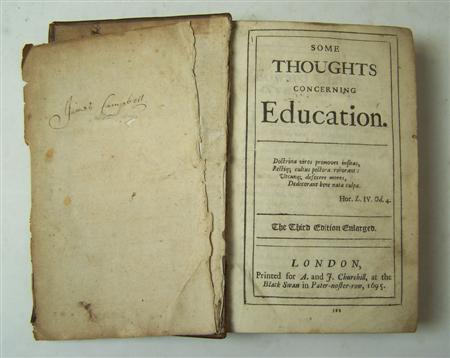 Appraisal: Locke John Some thoughts concerning education London printed for A