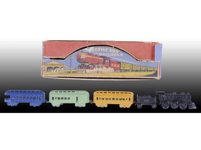 Appraisal: Lot of Tootsietoy Train Sets with Boxes Description Diecast Two