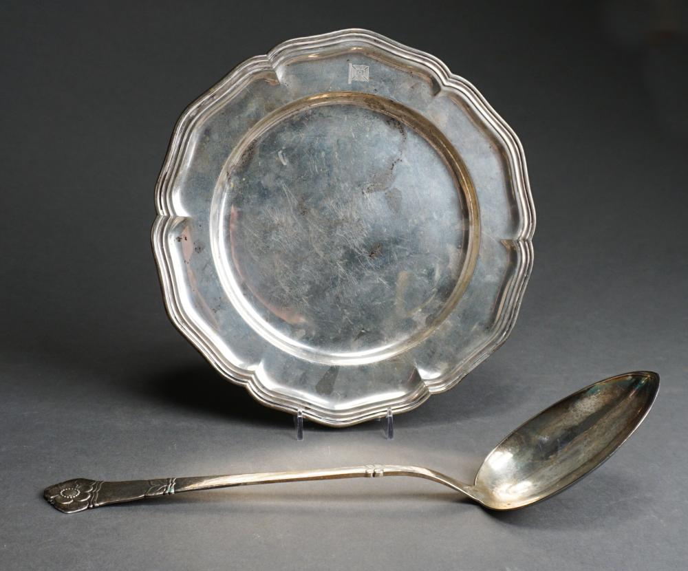 Appraisal: DANISH -SILVER ANTON MICHELSEN SCALLOPED SERVICE PLATE AND POSSIBLY HANS